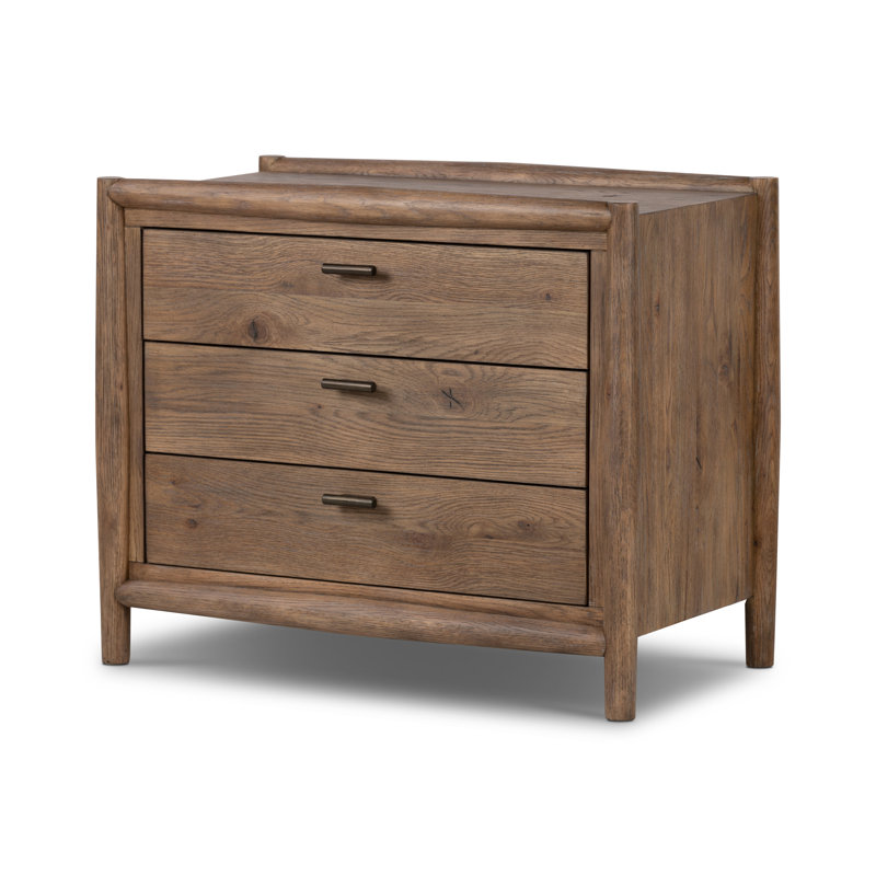 Cayenne 32'' W Solid Wood Nightstand, Weathred Oak