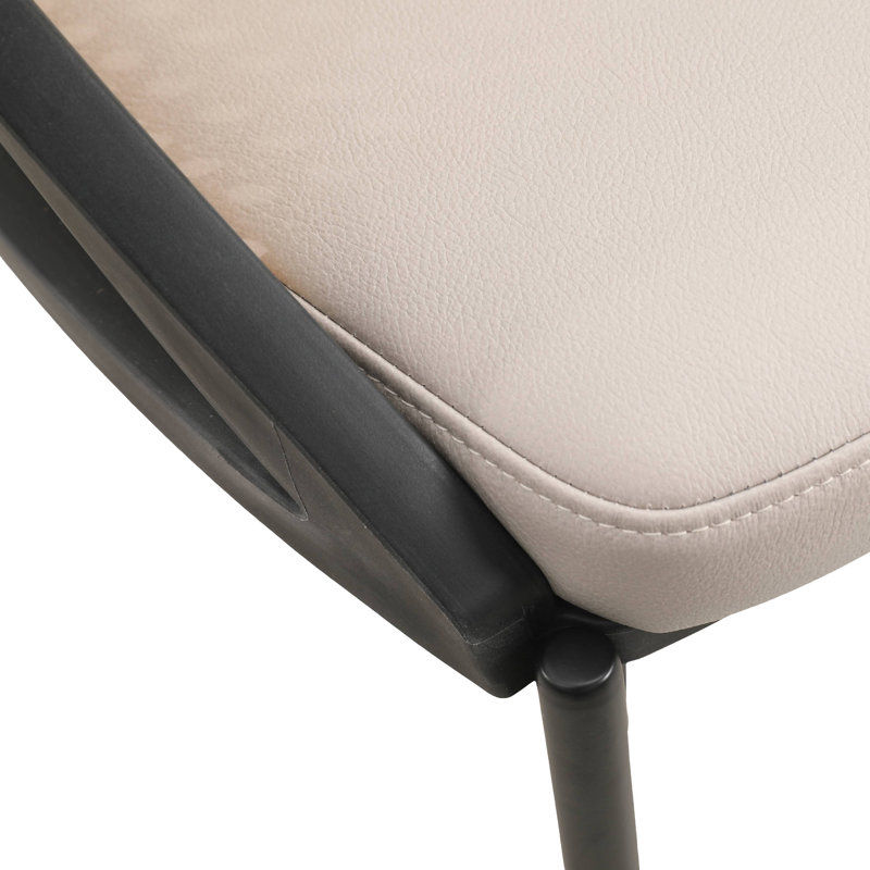 Lashelia Upholstered Dining Chairs With Wicker Back And Stainless Steel Legs, Set Of 4 Lashelia, Taupe