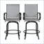 Ensemble de 2 tabourets de bar pivotants en tissu maillé respirant