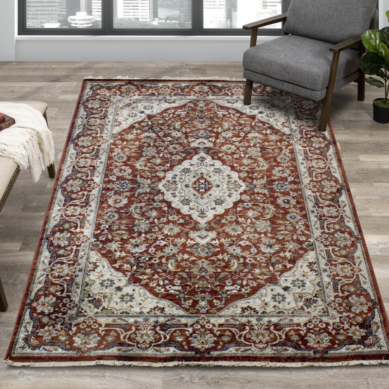 Tapis rouge Rojas, Rectangle 5 pi 3 po x 7 pi 7 po