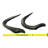 Real Black Wildebeest Horn Set, Dark Brown