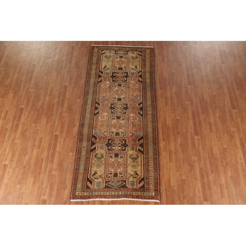 Vintage Wool   Runner Rug 4x10