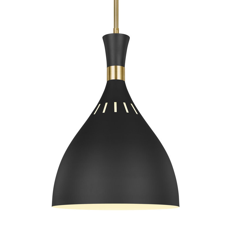 Joan 1 - Light Single Pendant, Black/Gold, Black/Gold