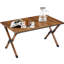 Table rectangulaire en aluminium pour l'extérieur et l'intérieur - capacité de 120 lb, facile à plier, pliante portative de camping brune, brune