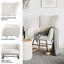 Chaise berçante rembourrée Lavish Home Teddy, crème-209486361