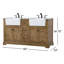 Ensemble de meuble-lavabo double 60 po Guri-556380364