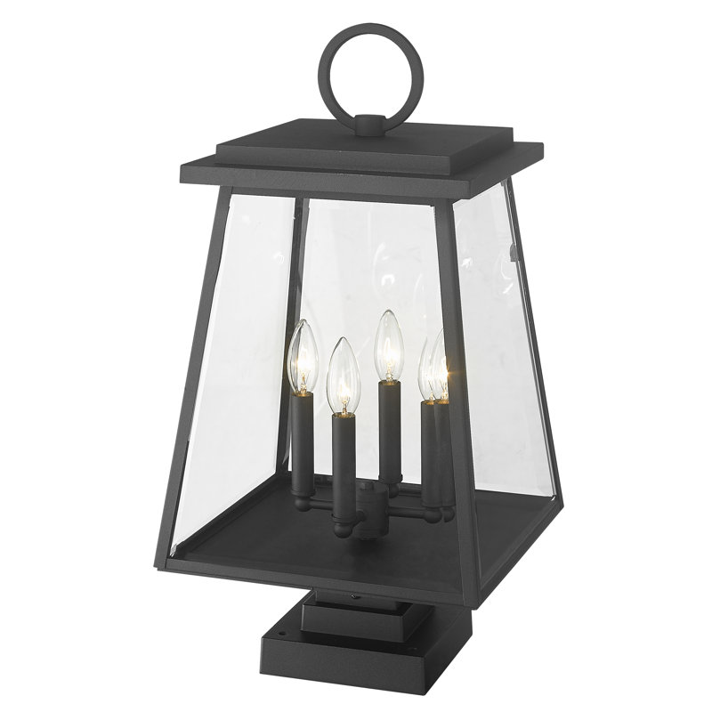 Plafonnier noir 1 lumière H 24,25 po