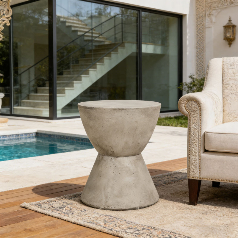Outdoor LightWeight Concrete Side Table