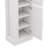 Tall And Spacious Bathroom Floor Stand Alone Storage Cabinet With Hooks And Adjustable Shelf-988191530