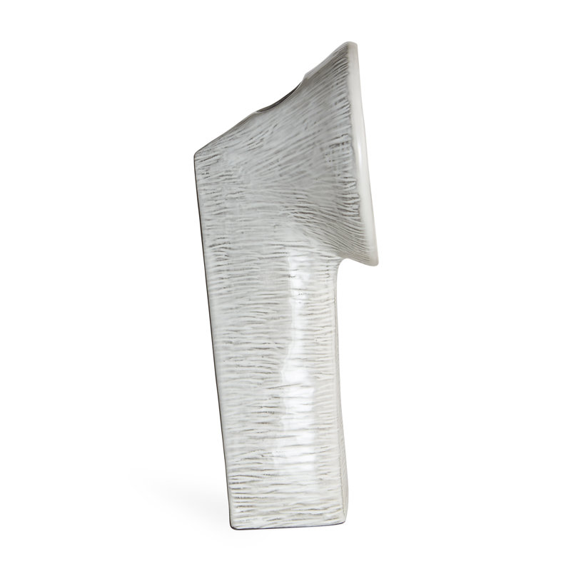 Novelty White and Brown Ceramic Table Vase