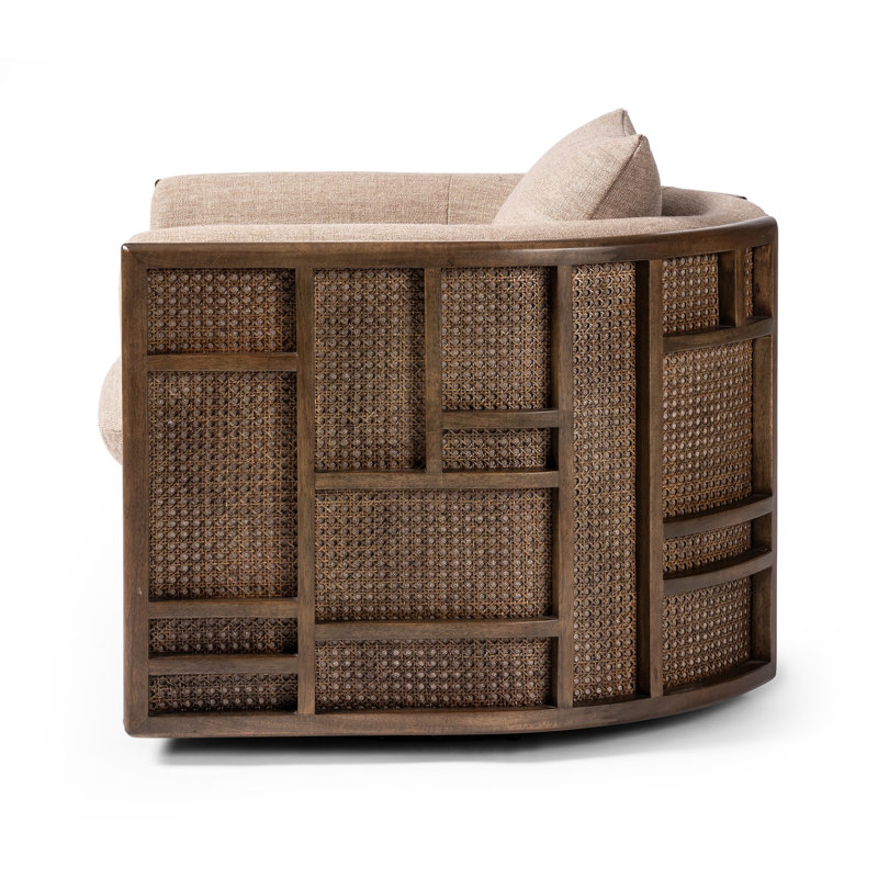 June Swivel Armchair, Alcala Fawn Polyester Blend