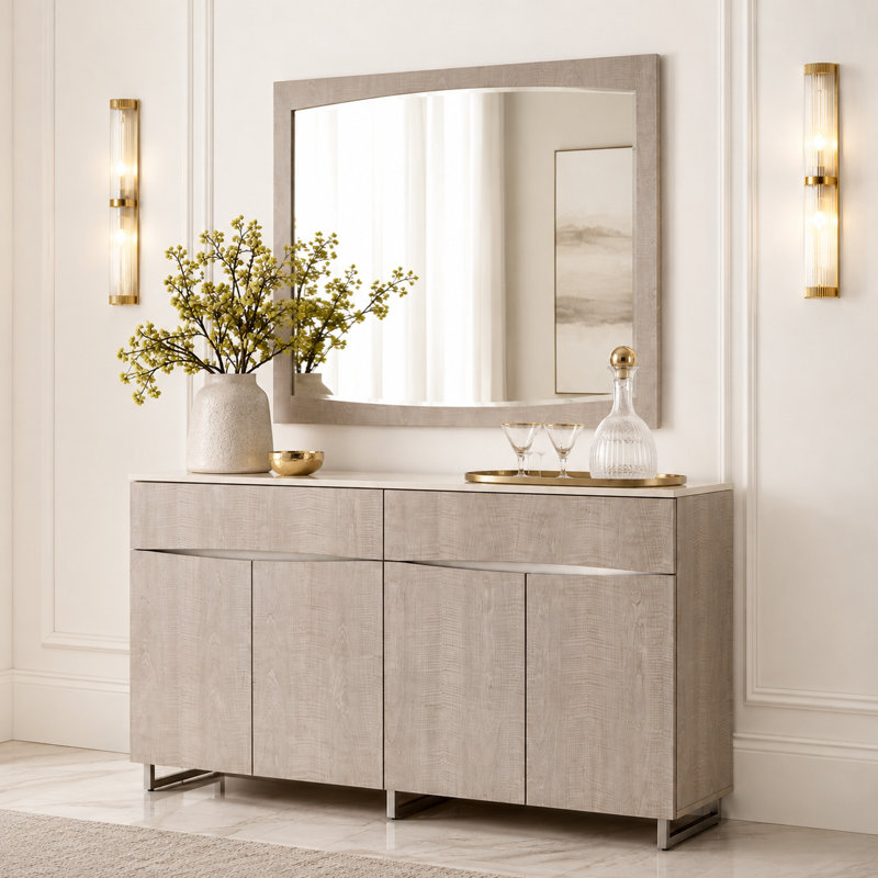 Marin Sideboard with Mirror - Greige