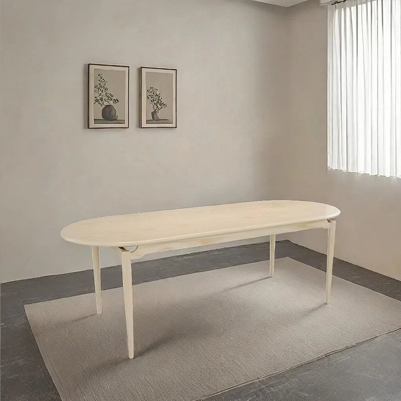 Table de salle à manger Nordic, H 29,52 po x L 94,48 po x l 35,43 po, Kaki