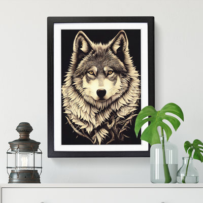 Wolf Decoupage - Single Picture Frame Print