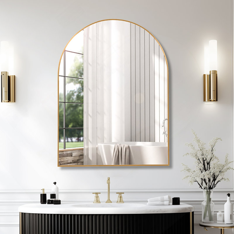 Miroir de salle de bain 30 po x 40 po., Doré