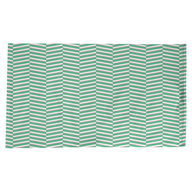 Rayures fracturées Nappe, Vert/rose