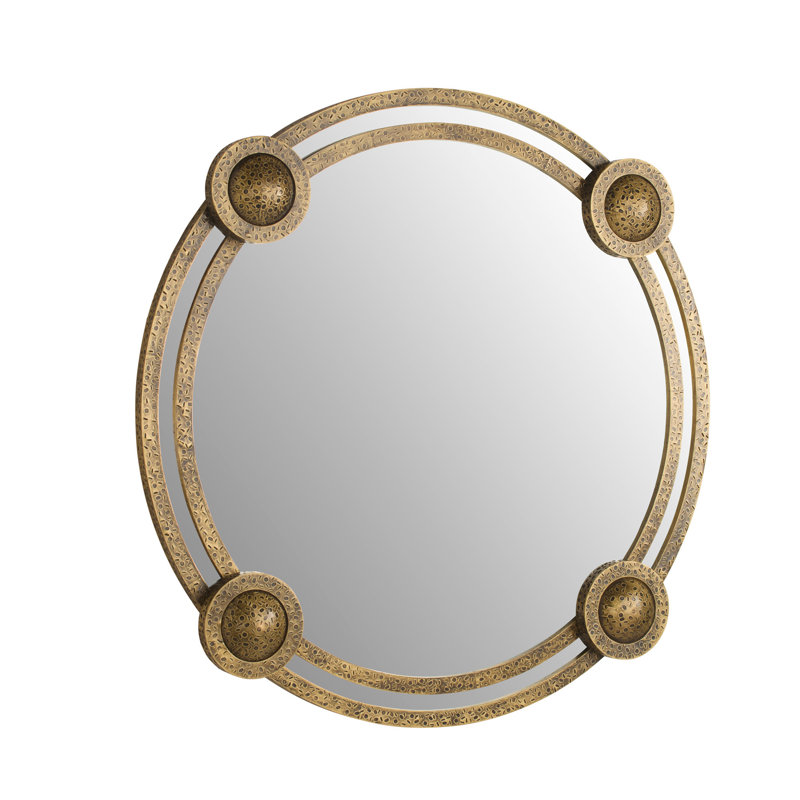 Lisbon Round Brass Mirror