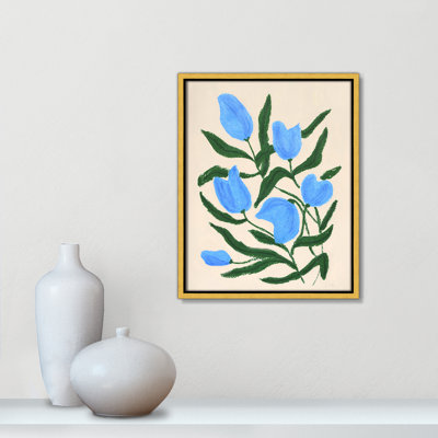 Blue Tulips Print by Camilla Bergqvist