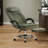 Velvet High Back Reclining Office Executive Chair With Footrest-1965712618
