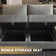 61" Square Arm Modular Loveseat with Storage Space