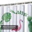 Feuilles tropicales, cercle, flamant rose, aquarelle, art botanique, fond avec 12 crochets-193201105