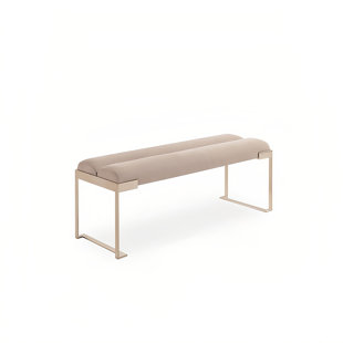 Banc rembourré en tissu