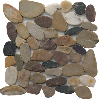 Rivera Pebbles™ Sized Natural Stone Pebble Tile