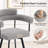 Rabassa Modern Swivel Upholstered 26" Linen Counter Stool with Curved Wing Back and Metal Frame-1860696536