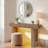 Farmhouse Wood Console Table with LED Lights & Built-in Power Outlet, Rustic Entryway Sofa Table with Adjustable Warm Light for Living Room, Hallway