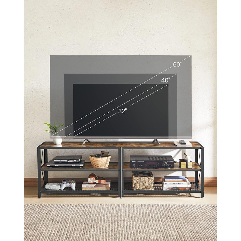 Bayswater 55.1'' Media Console, Rustic Brown/Black, 63"