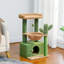 Tour pour chat 4-en-1 multi-niveaux, arbre à chat avec grand condo pour chat, poteau à griffer pour chat avec hamac profond et perchoir confortable-111721643