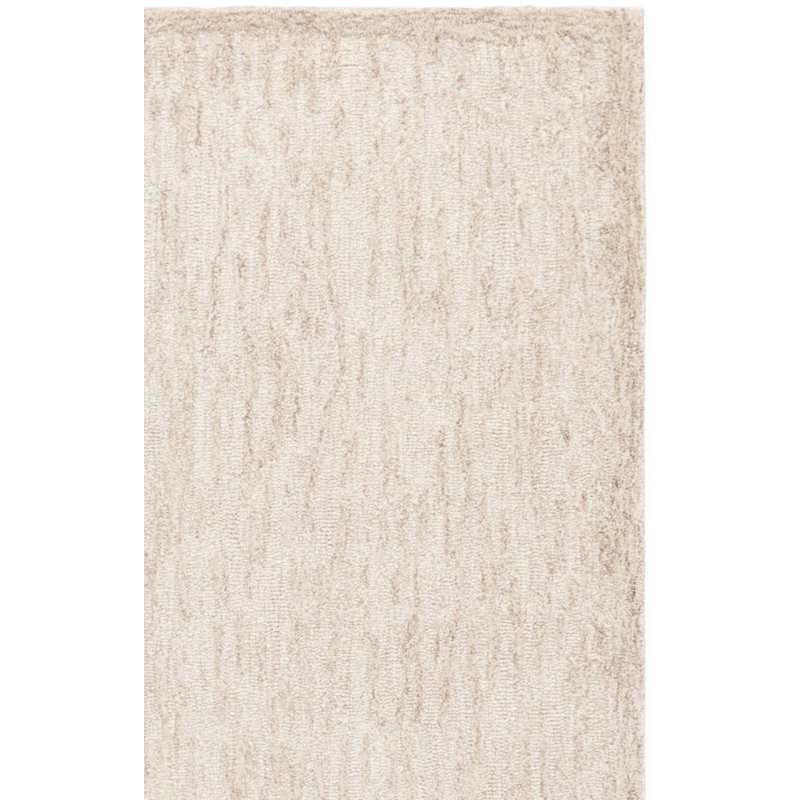 Ebony Hand Tufted Wool;Cotton Solid Color Rug, Rectangle 8' x 10'