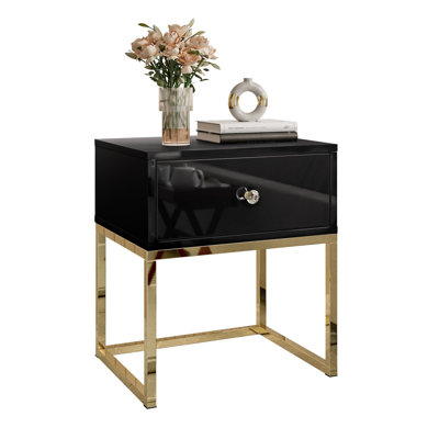 Alyxa 45cm W Steel Bedside Table