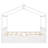 Full Size House Platform Bed with Two Drawers,Headboard and Footboard,Roof Design,White