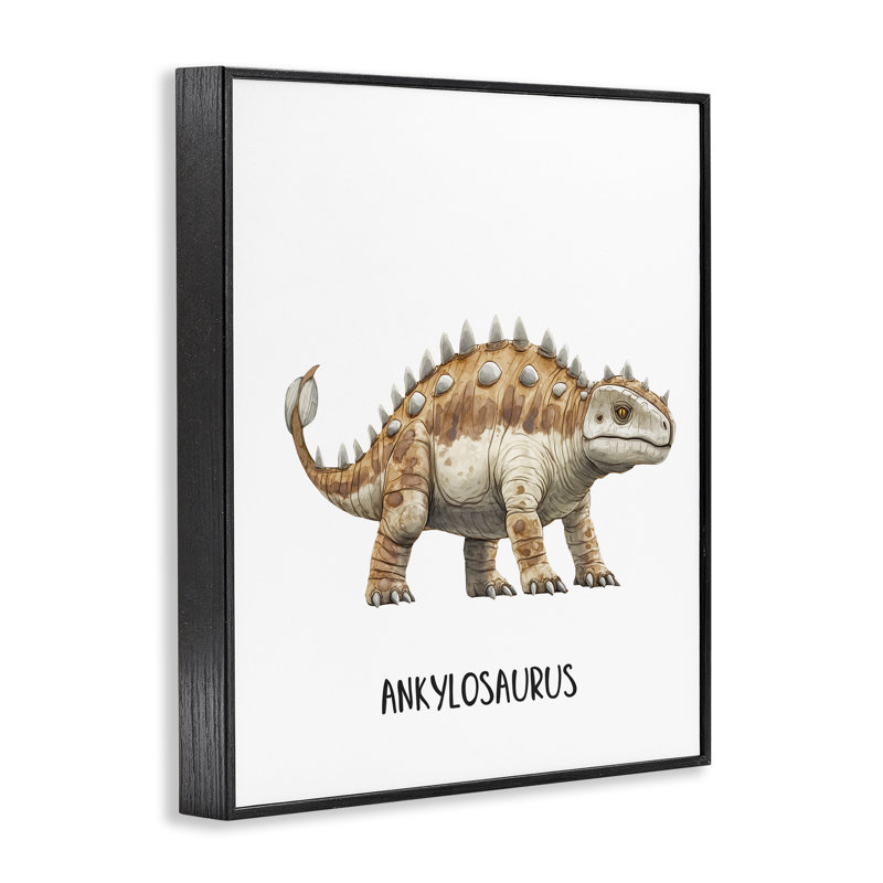 Faites connaissance avec l'Ankylosaure, estampe numérique, design par Christine Simpson Art, H 14 po x l 11 po