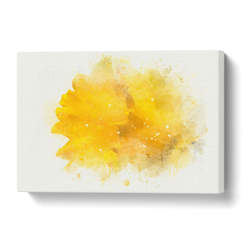 Sole Yellow Daffodil In Abstract - Wrapped Canvas Print, 50 cm H x 76 cm W