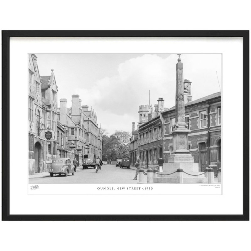 Oundle, New Street C1950 - Single Picture Frame Print, 45cm H x 60cm W x 2.3cm D