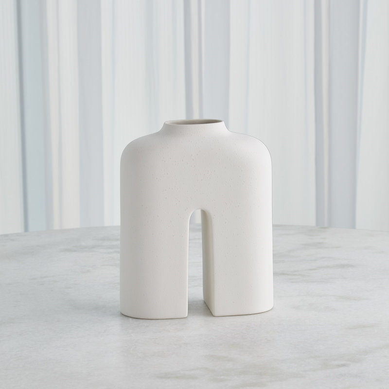 Guardian Handmade Ceramic Table Vase, 11.25" H x 8.75" W x 4.25" D