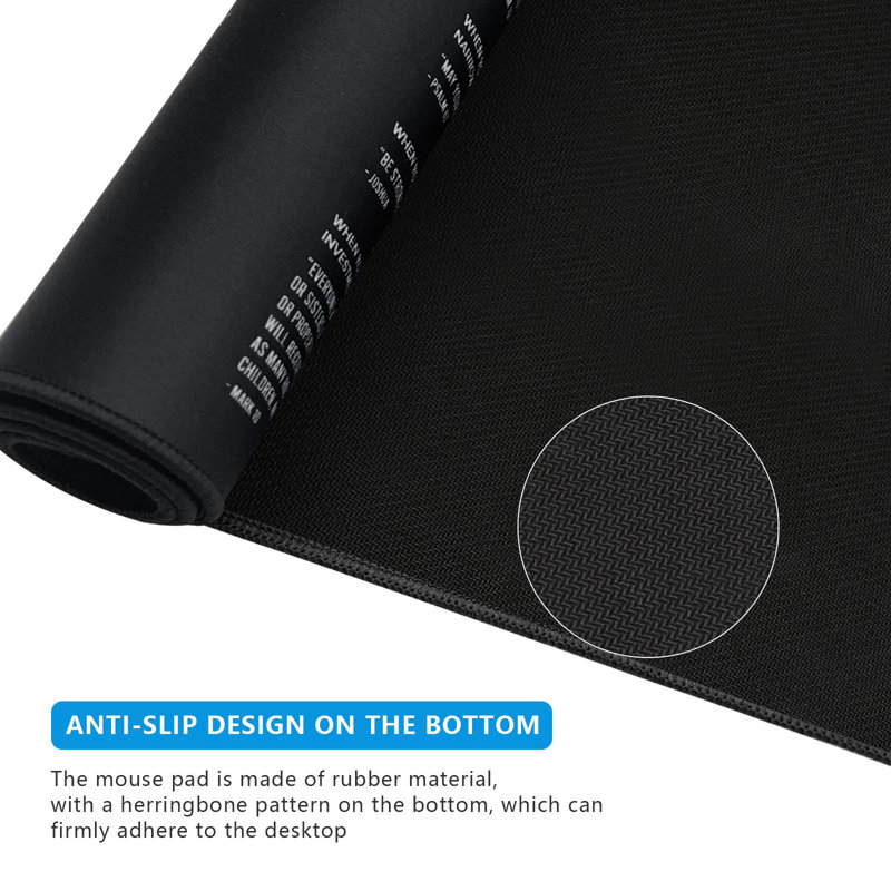 Bible Verses Extended Mouse Pad (31.5’’ x 11.8’’/800 x 300 mm) - Bible Emergency Numbers - XL Gaming Mat with Anti-Fray Cloth and Non-Slip Base