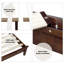 Base de lit plateforme en bois massif de qualité supérieure avec tête de lit Kaylin - capacité de 800 lb, aucun sommier requis, convient à tous les matelas, garantie de 5 ans-380458353-393372346