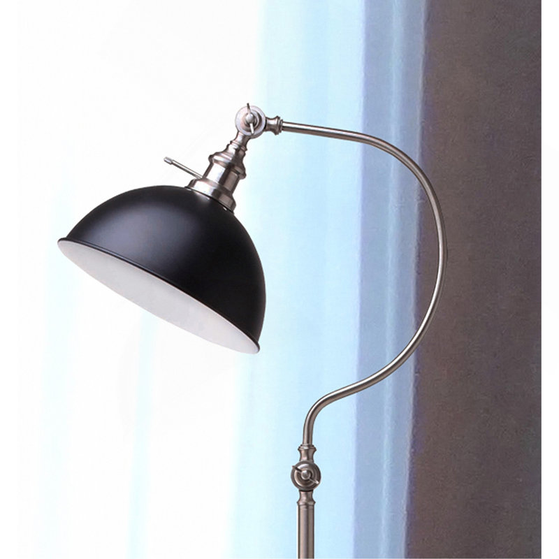 SATIN NICKLE GOOD NECK FLOOR LAMP