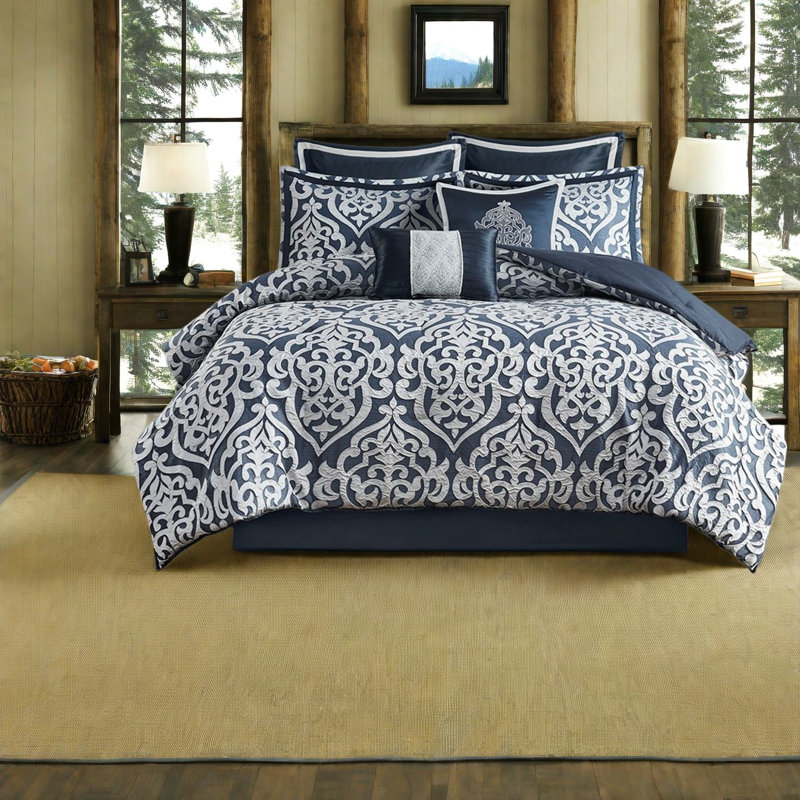 Ensembles de literie de luxe en jacquard de polyester pour une maison élégante