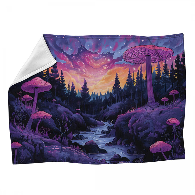 Jeté Mushroom, 60 po x 80 po