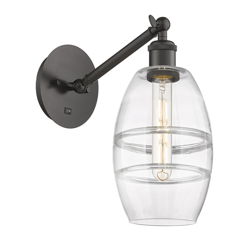 Dundrod Steel Armed Sconce, Clear, Oil Rubbed Bronze