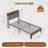 Modern Bed Frame with Charging Station and Upholstered Headboard-21771592