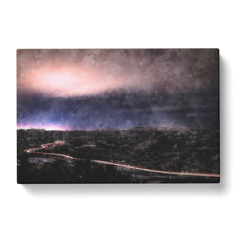 Utah At Night - Wrapped Canvas Painting, 35cm H x 50cm W x 3cm D