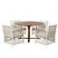 Ensemble de table de salle à manger extensible en bois 5 pièces Modern