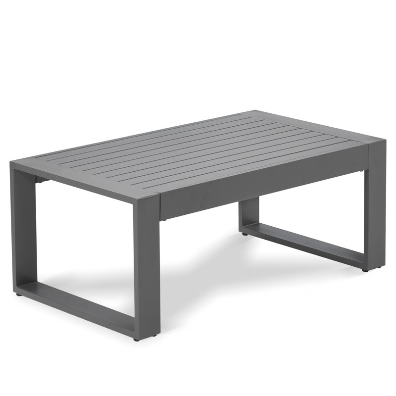 Table basse d'extérieur en métal Ebern Designs