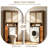 Chahat Over The Toilet Storage Cabinet, Over Toilet Bathroom Organizer Space with Double Doors-984481387-984481402