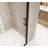 Pivot Shower Door, Matte Black Aluminum Frame, Half Frame ,1/4"(6Mm) Tempered Glass Explosion Proof Film